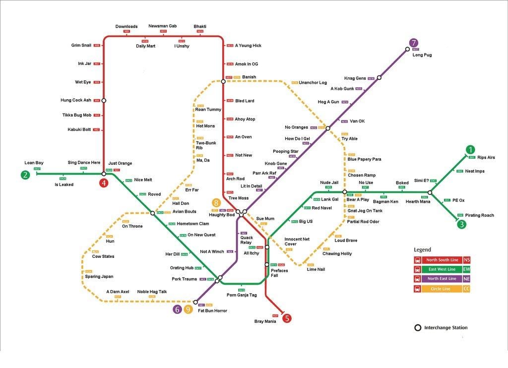 mrt station 지도 싱가포르