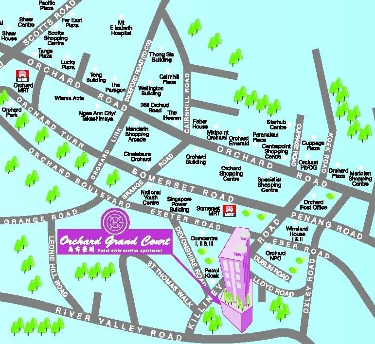 orchard road 싱가포르 지도