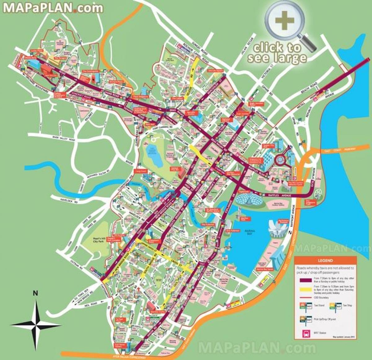 싱가포르 관광 명소 맵