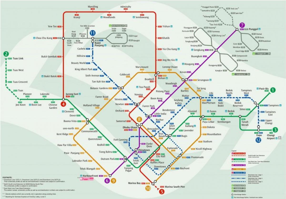 지하철 노선도 싱가포르