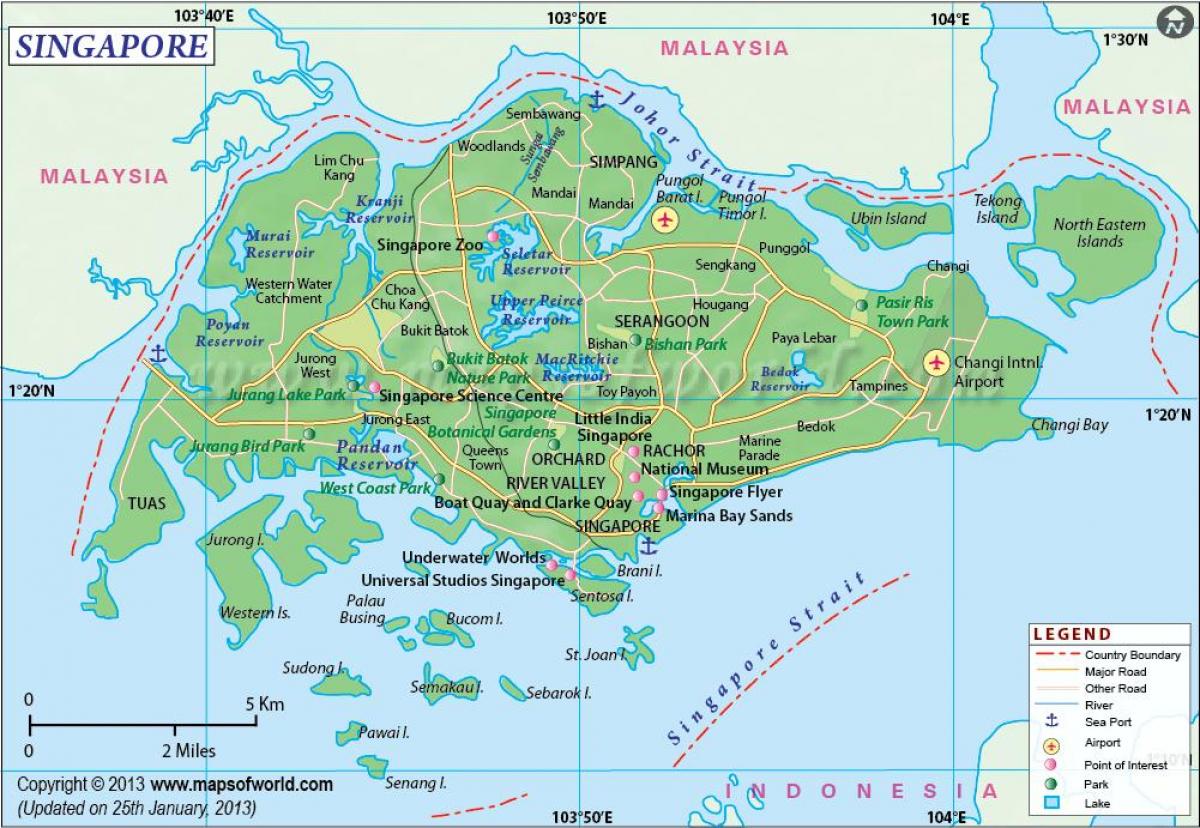싱가포르에서 지도