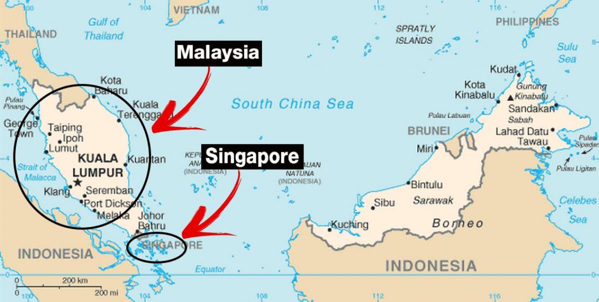 싱가포르 세계 지도