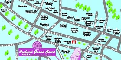 Orchard road 싱가포르 지도